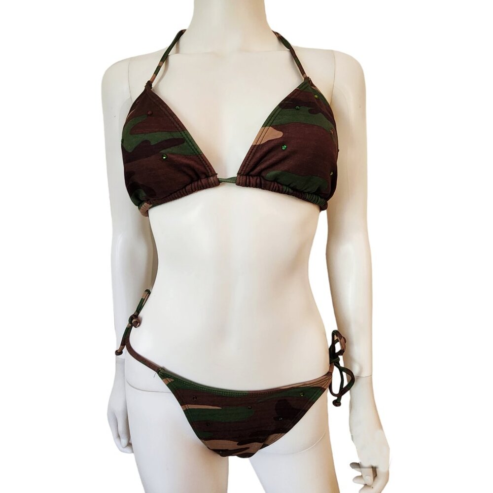 Vintage Rampage Camouflage with Crystals Bikini